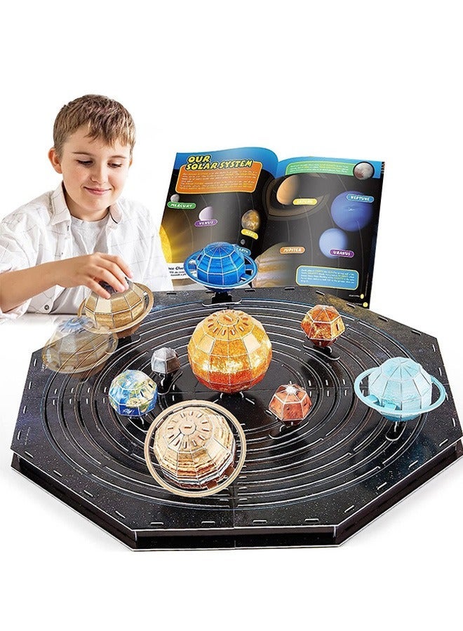 GMORO National Geographic 3D Solar System Puzzle - 173 Pieces | STEM Toy for Kids Ages 8+ | Build & Explore Planets, Fun Space Model, Perfect Gift for Young Astronomers and Science Enthusiasts - Image 2